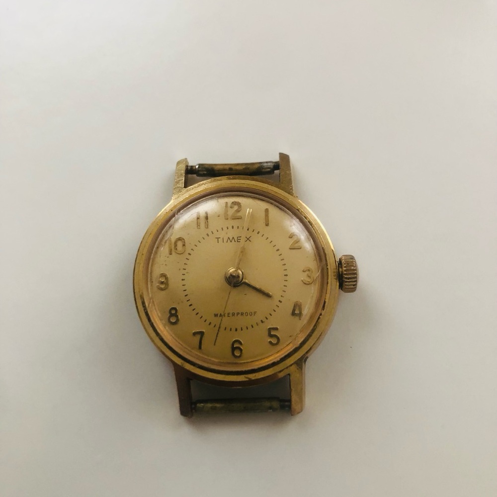 Timex Gold Tone Round Dial Watch